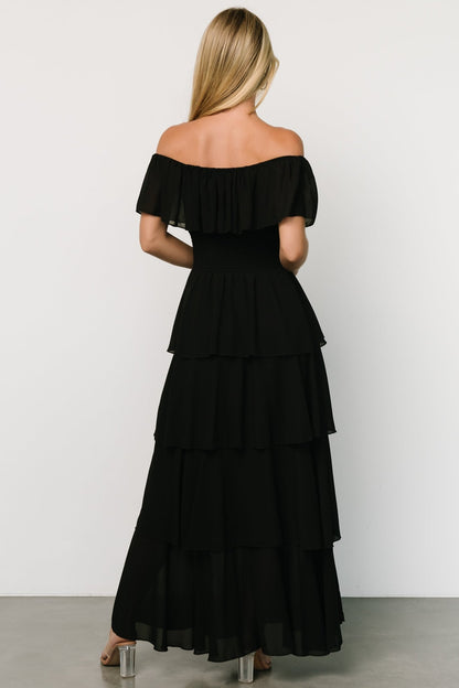 Carina Off Shoulder Maxi Dress | Black - Baltic Born