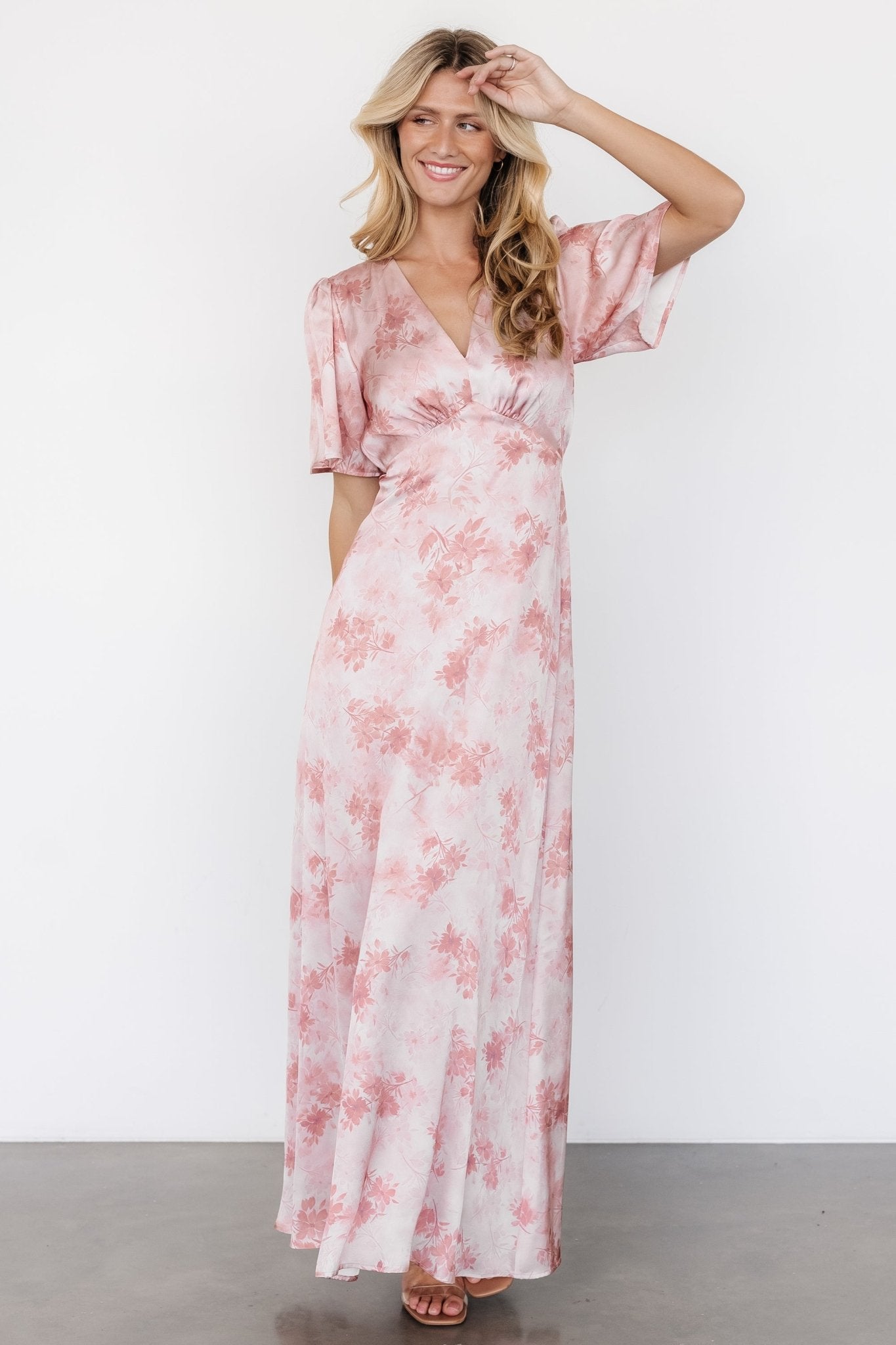 Carmen Maxi Dress | Blush Floral - Baltic Born