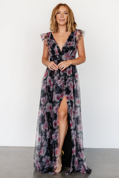 Carmine Maxi Dress | Black Floral - Baltic Born