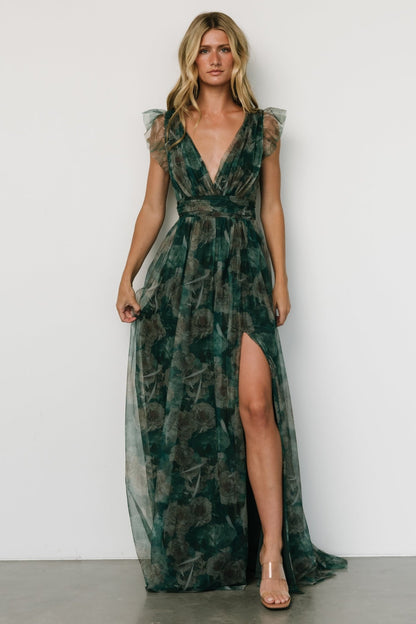 Carmine Maxi Dress | Green Floral - Baltic Born