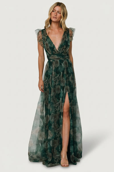 carmine maxi dress occasion:vacay Size:16WR flattering silhouette Hervé Léger Athena V-neck