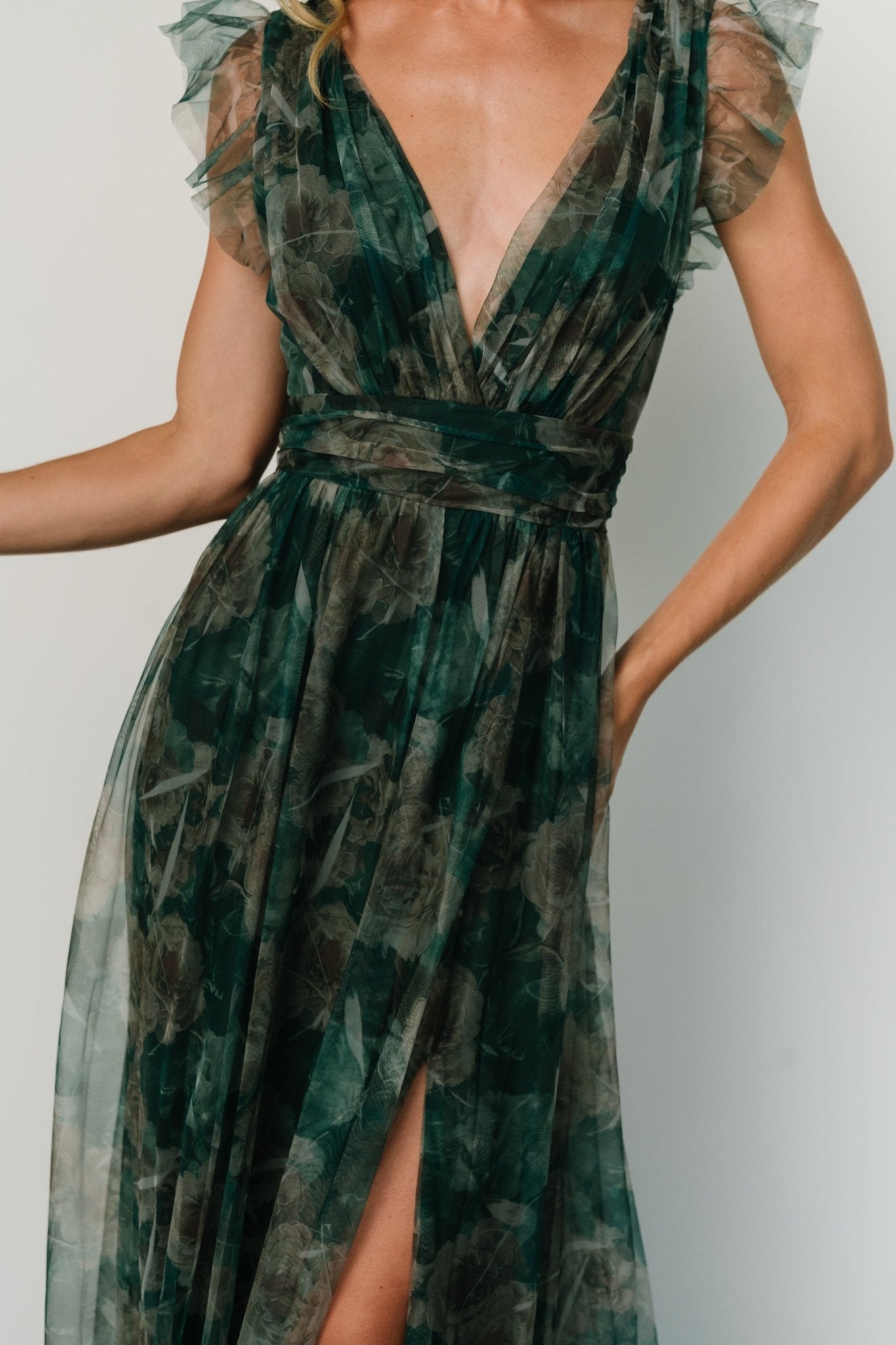 baltic born green dress Carmine Maxi Dress