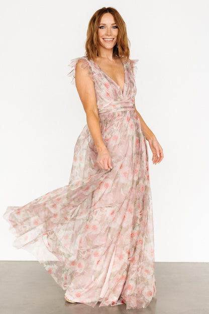 Carmine Maxi Dress | Mauve Floral - Baltic Born