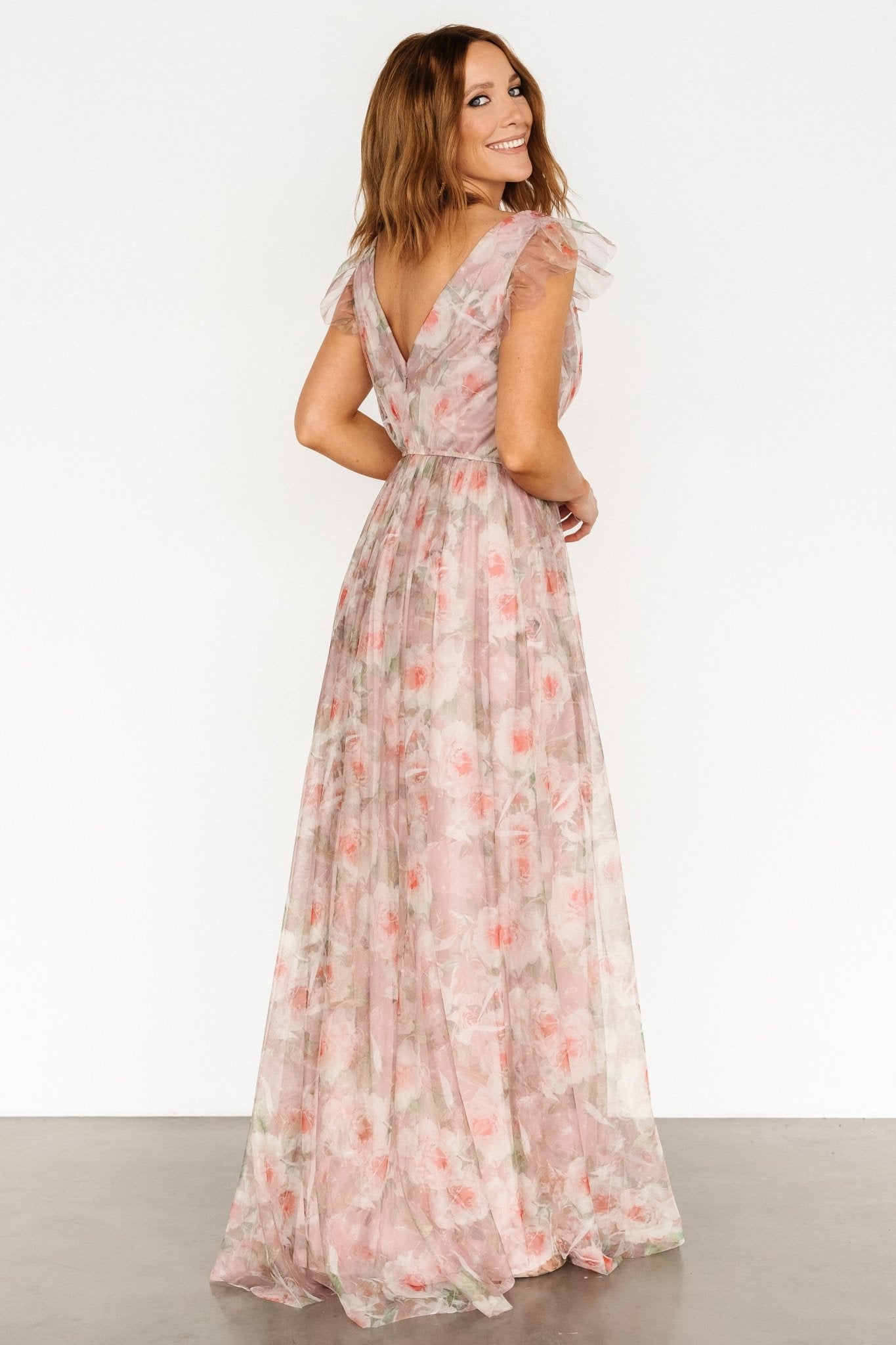 Carmine Maxi Dress | Mauve Floral - Baltic Born