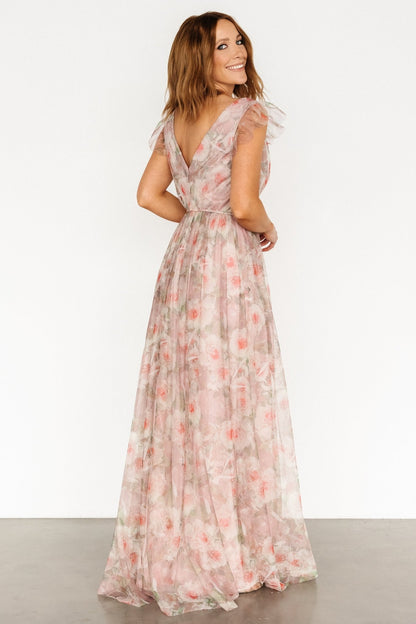 Carmine Maxi Dress | Mauve Floral - Baltic Born