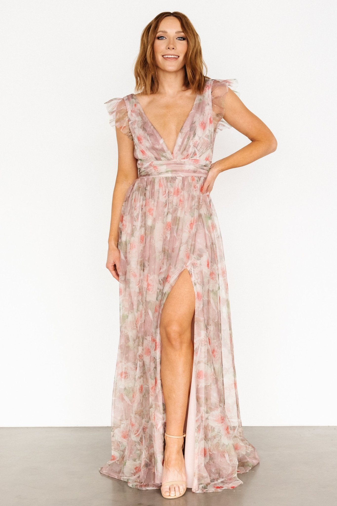 Carmine Maxi Dress | Mauve Floral - Baltic Born