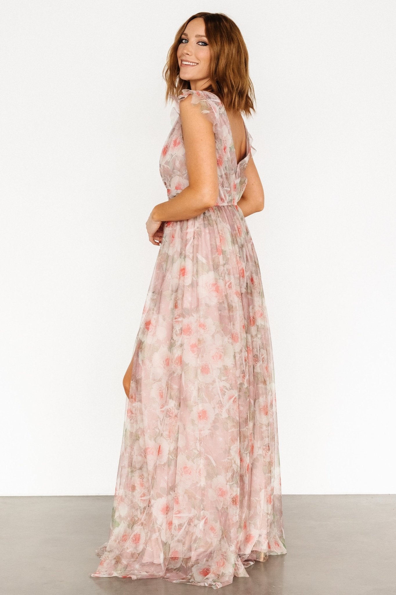 Carmine Maxi Dress | Mauve Floral - Baltic Born