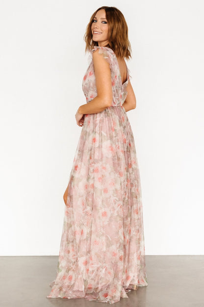 Carmine Maxi Dress | Mauve Floral - Baltic Born