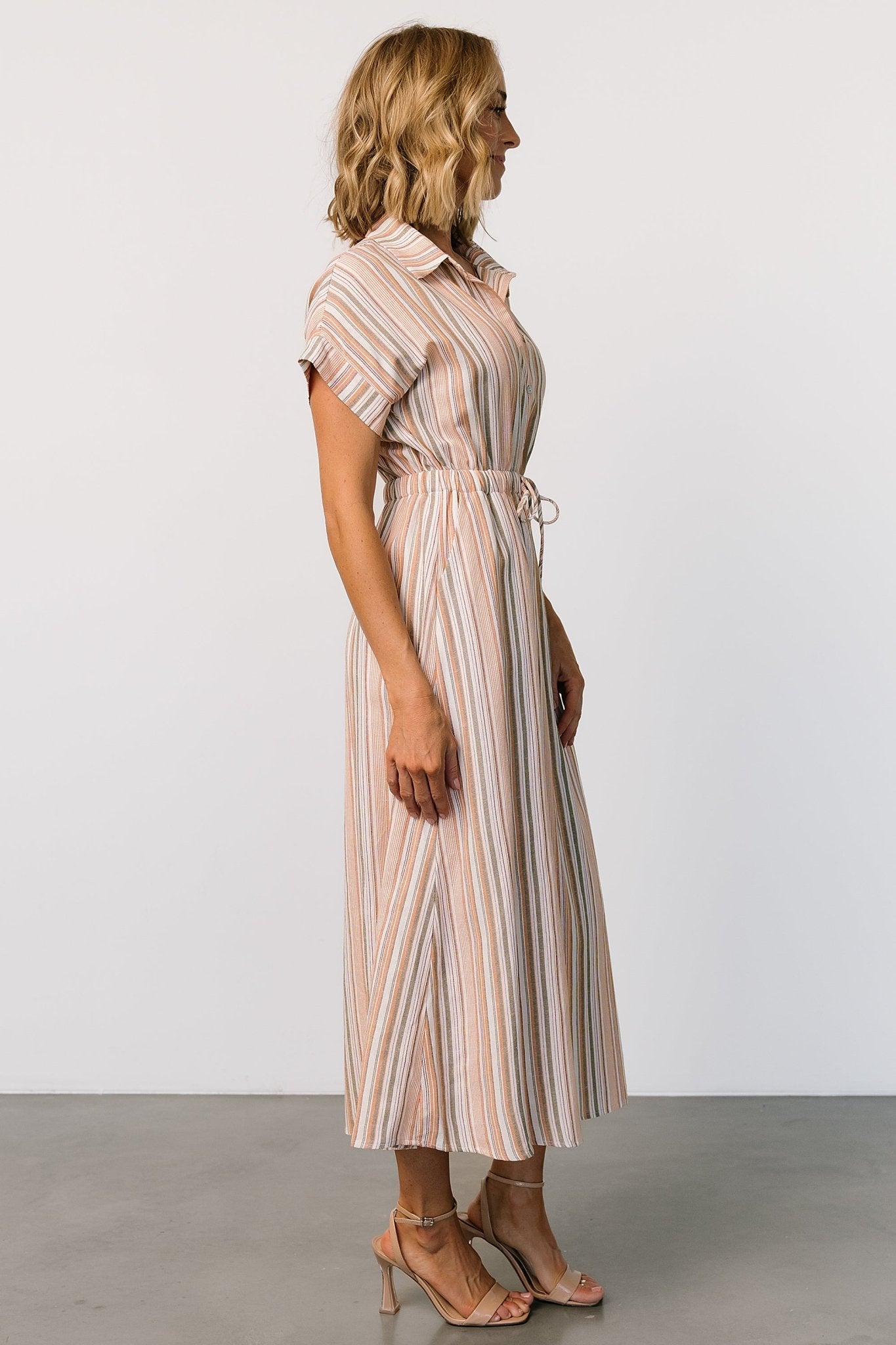 Carole Midi Dress | Multi Stripe - Baltic Born