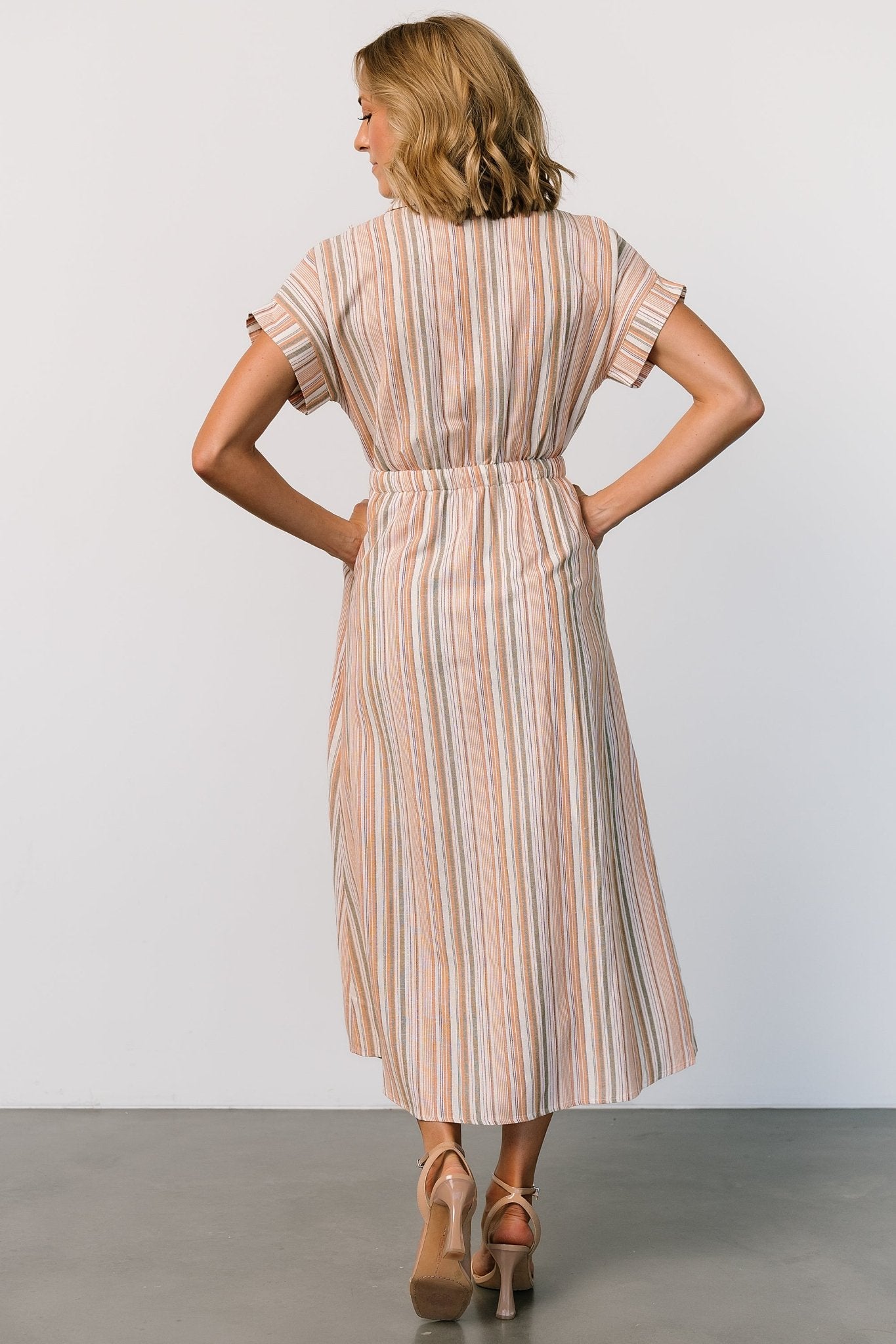 Carole Midi Dress | Multi Stripe - Baltic Born