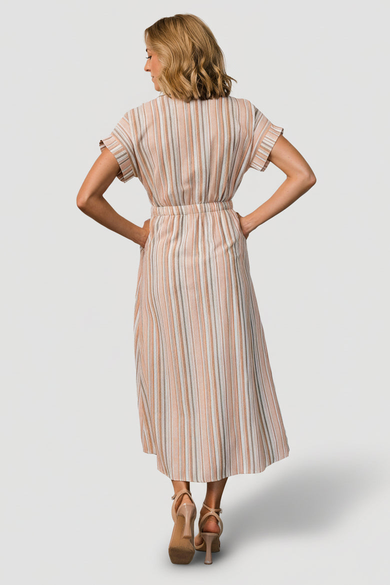 Carole Midi Dress | Multi Stripe