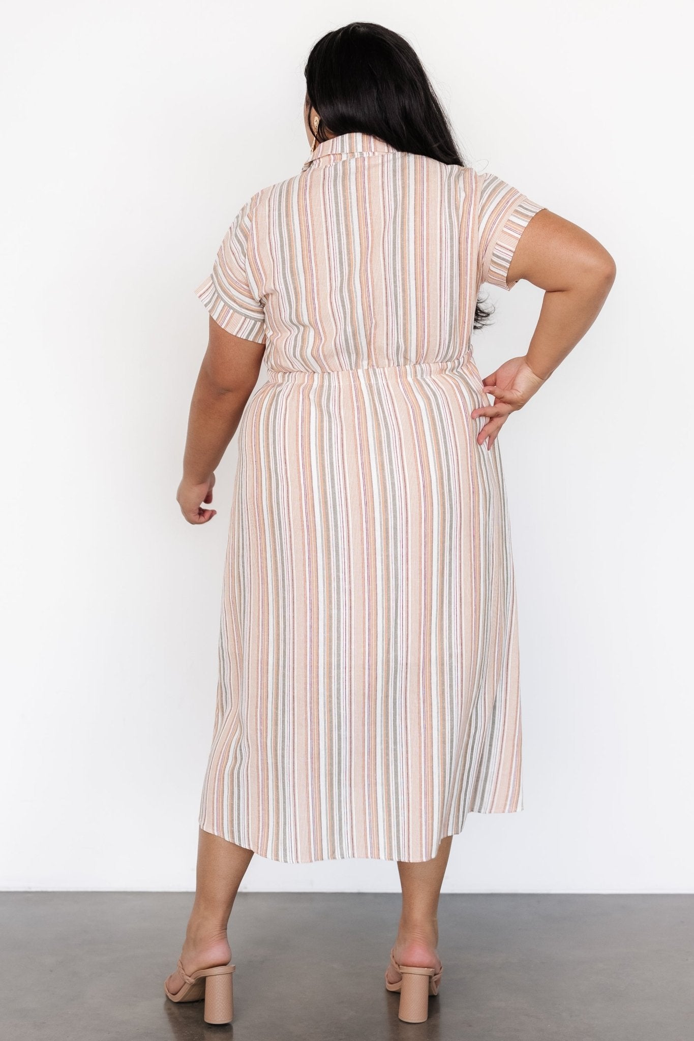 Carole Midi Dress | Multi Stripe - Baltic Born