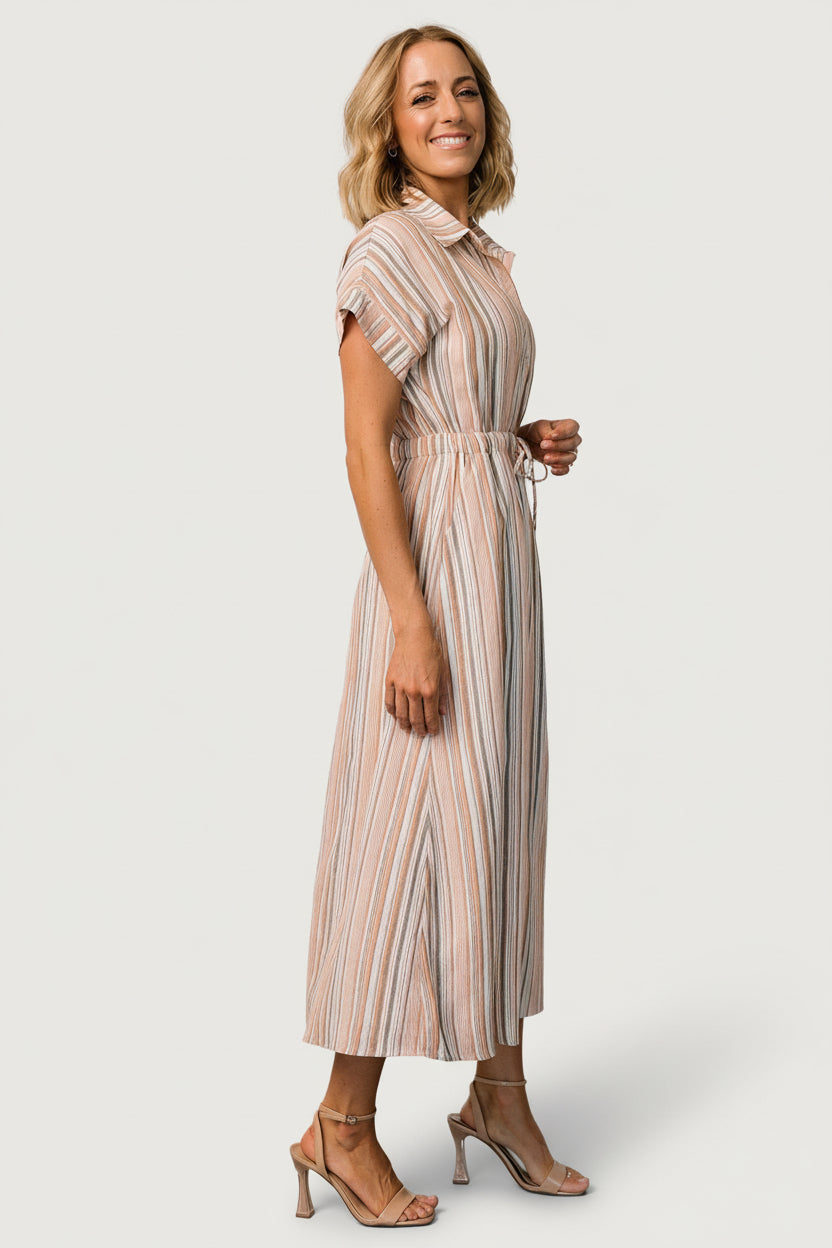 Carole Midi Dress | Multi Stripe