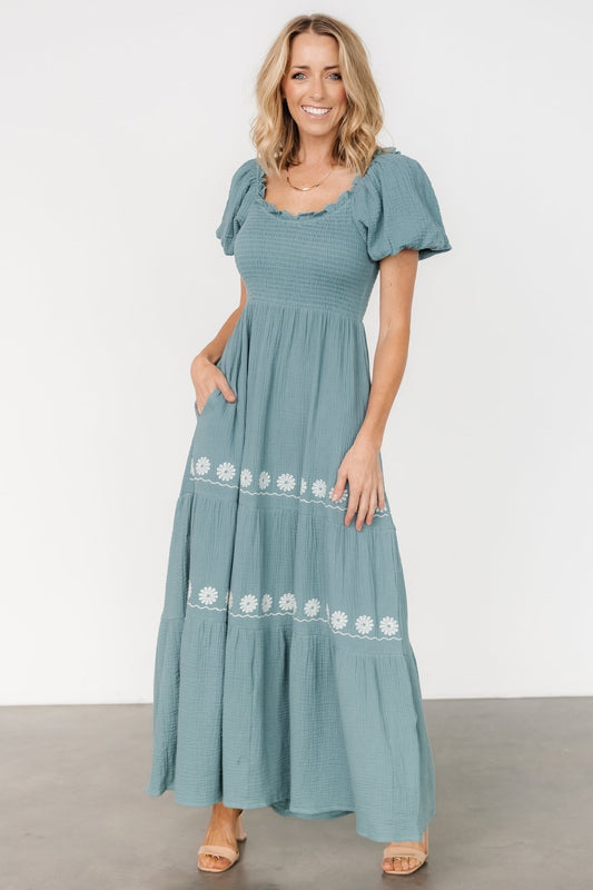 Carrington Maxi Dress | Vintage Teal - Baltic Born