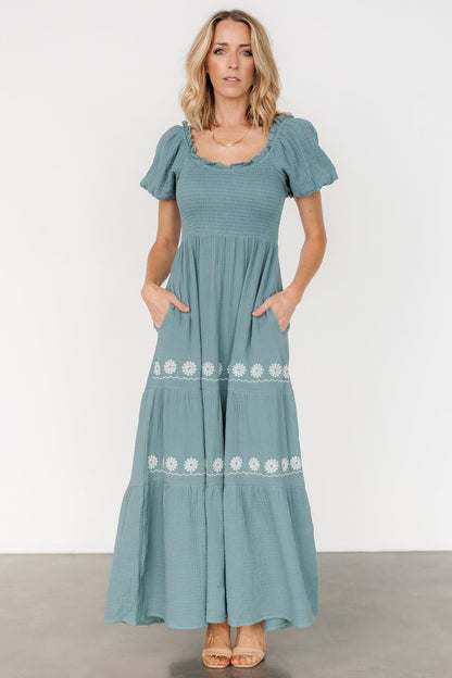 Carrington Maxi Dress | Vintage Teal - Baltic Born