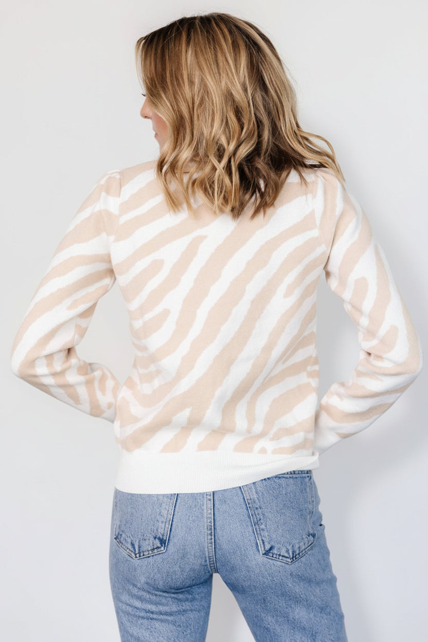 Carter Sweater | Oatmeal Print