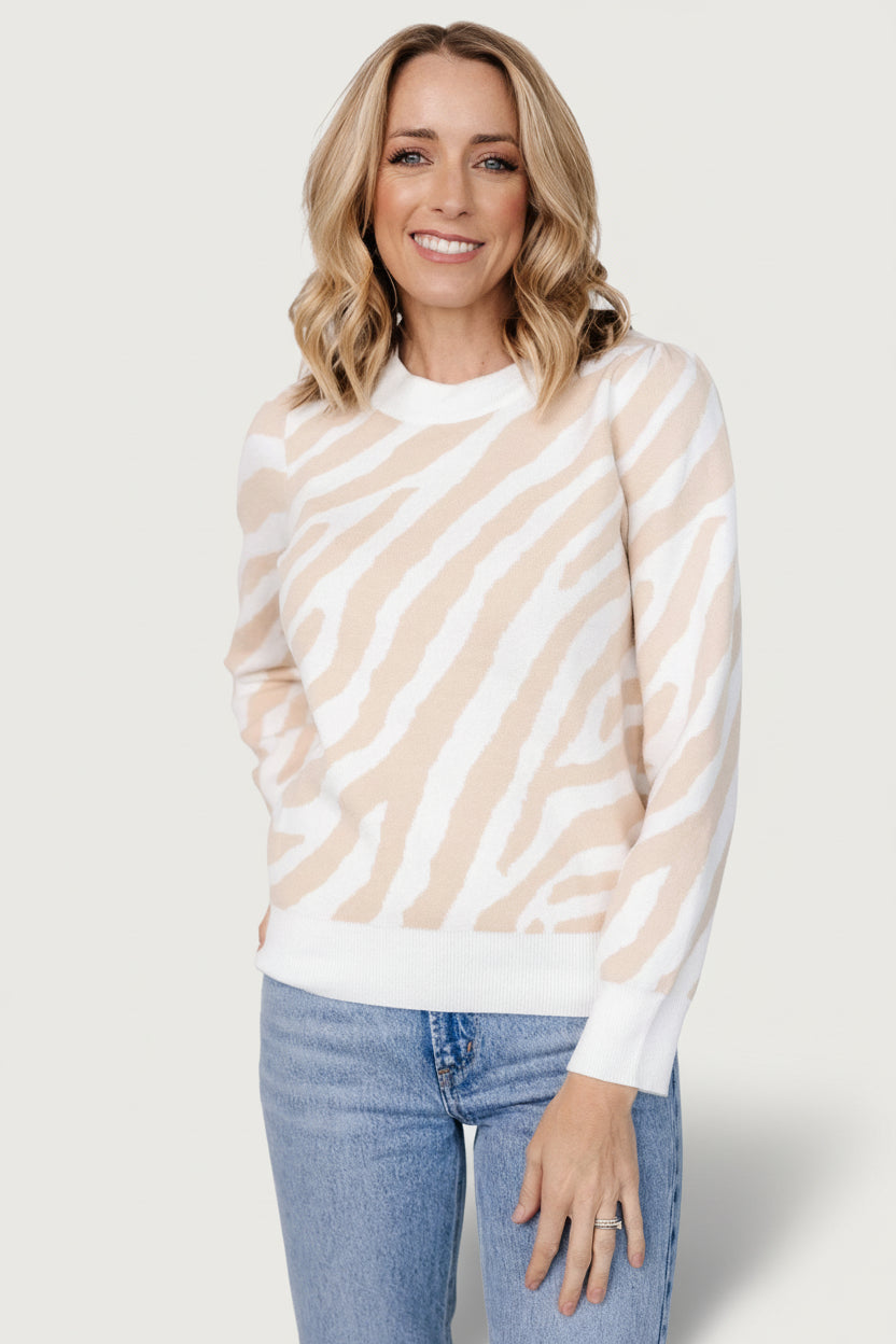 Carter Sweater | Oatmeal Print