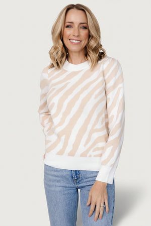 Carter Sweater | Oatmeal Print