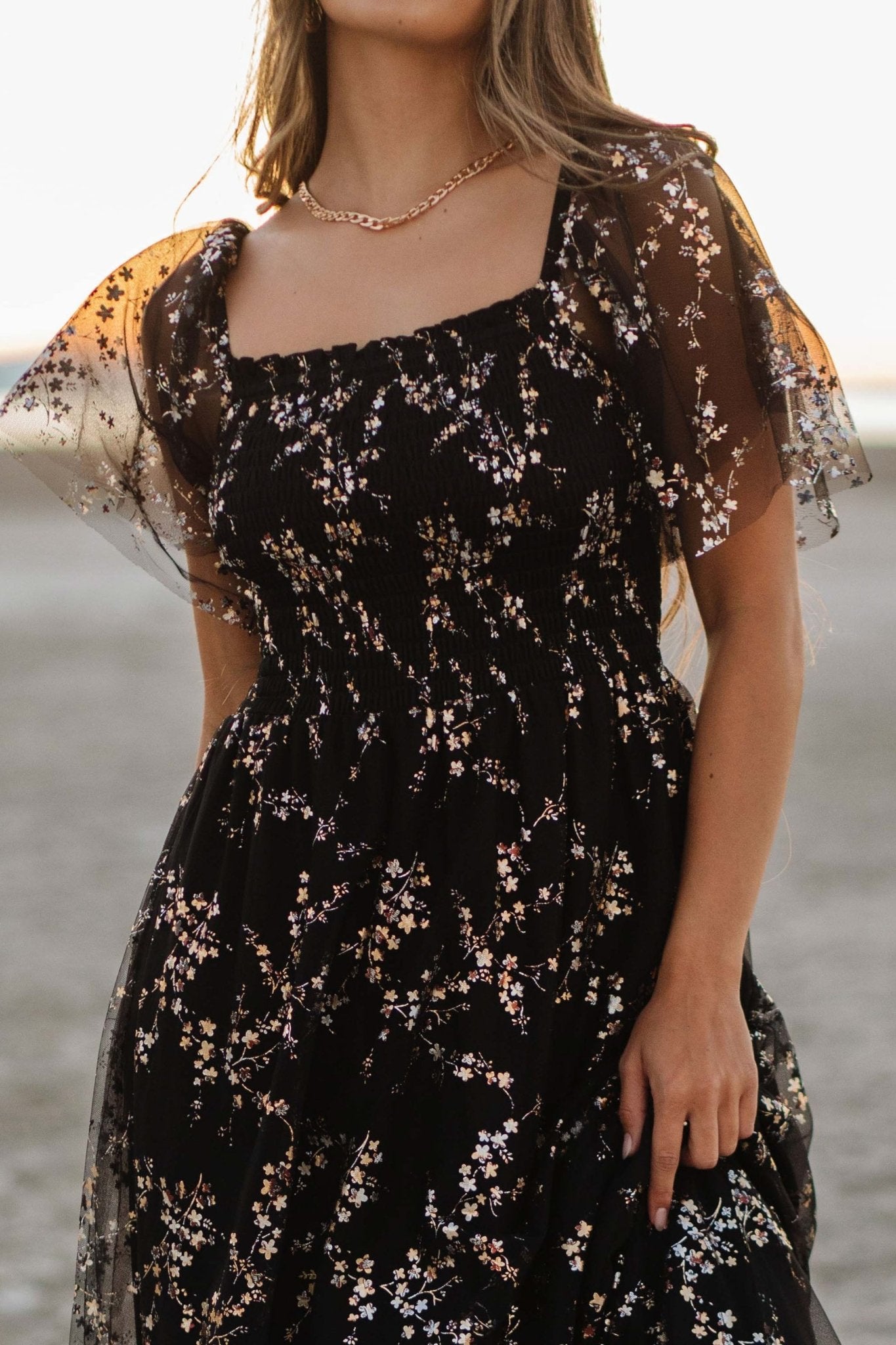 knee length dresses for ladies Cassandra Tulle Maxi Dress