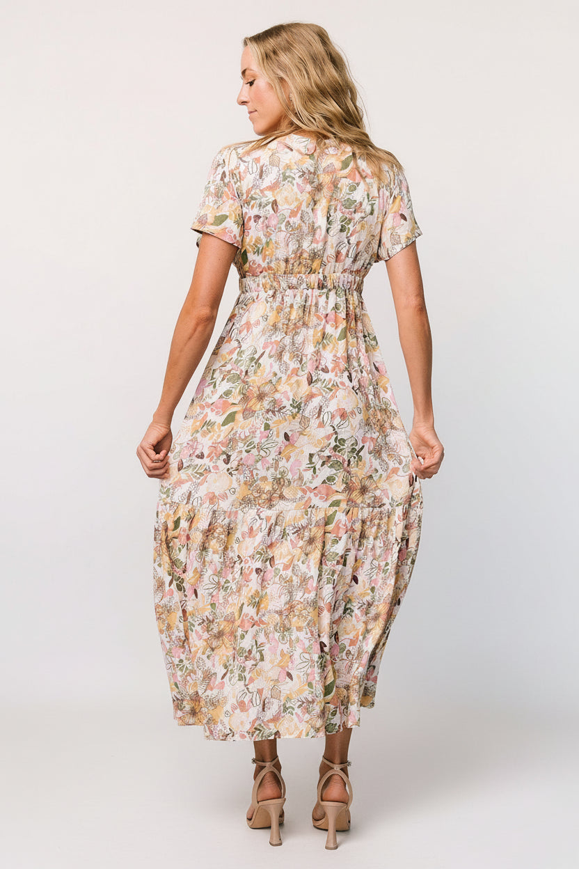 Cassie Short Sleeve Dress | Multi Floral