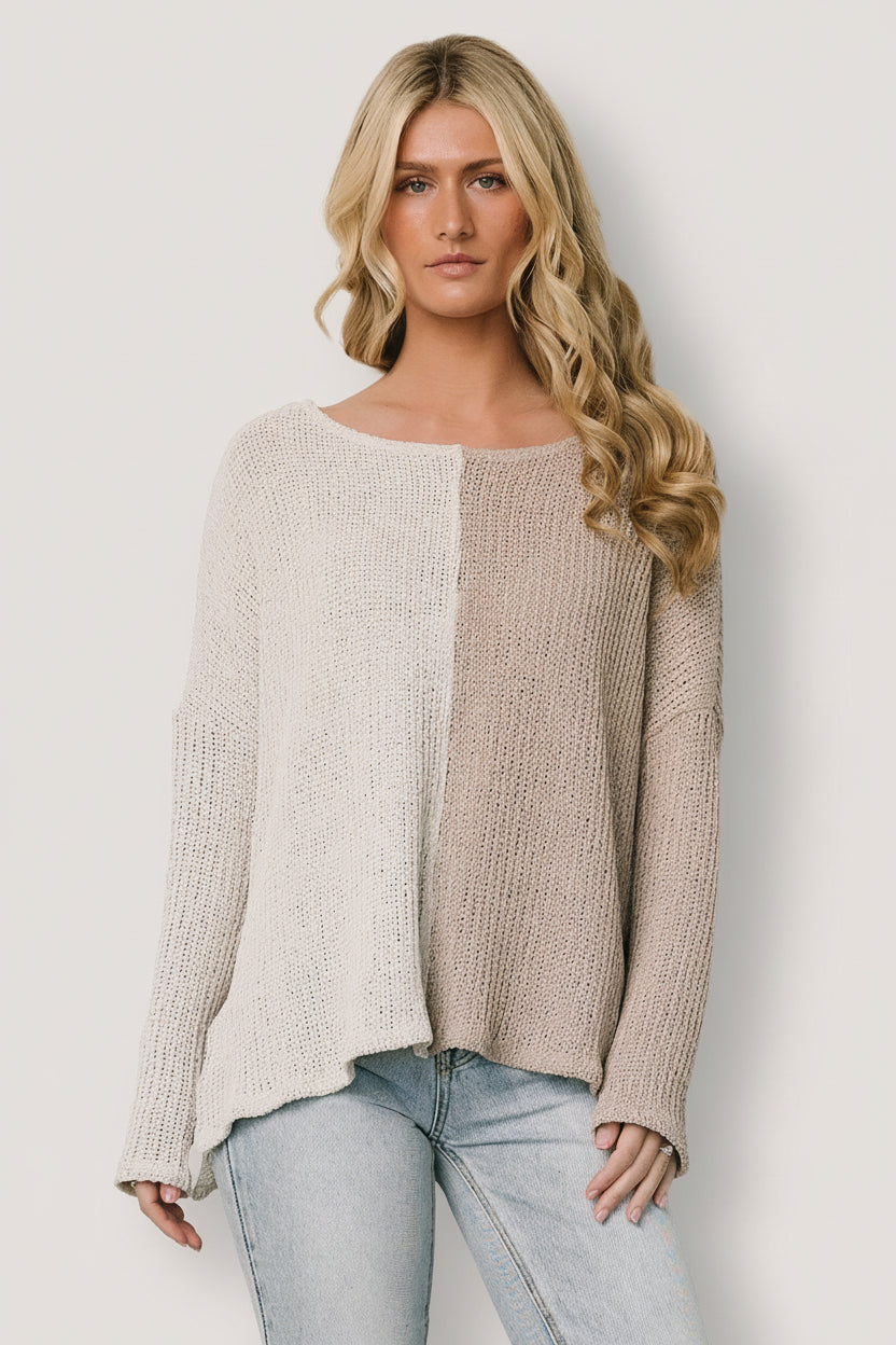 Castelo Knit Top | Natural + Sand