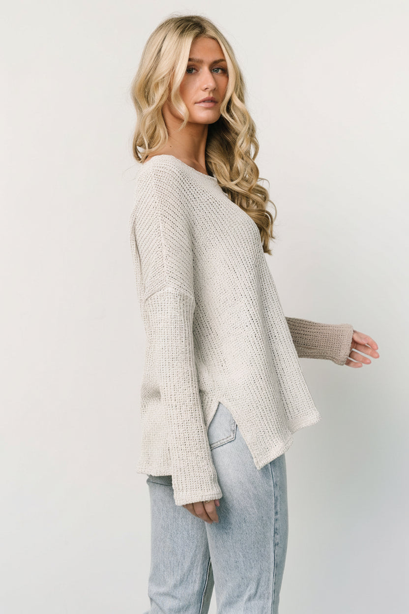 Castelo Knit Top | Natural + Sand