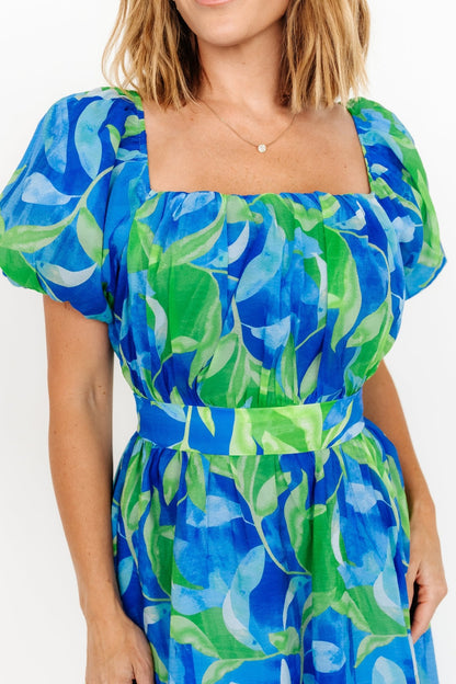 Catalina Midi Dress | Blue + Green - Baltic Born