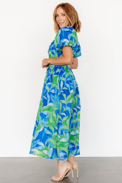 Catalina Midi Dress | Blue + Green - Baltic Born