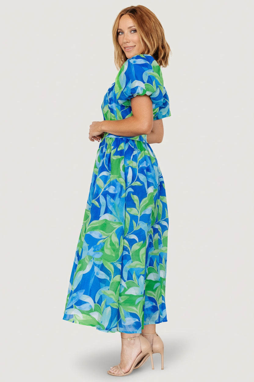 Catalina Midi Dress | Blue + Green