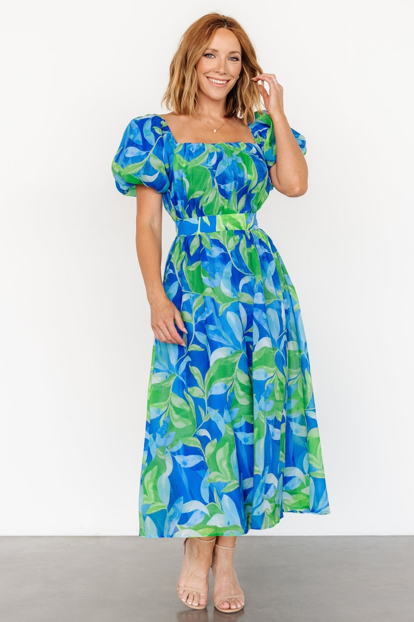 Catalina Midi Dress | Blue + Green - Baltic Born