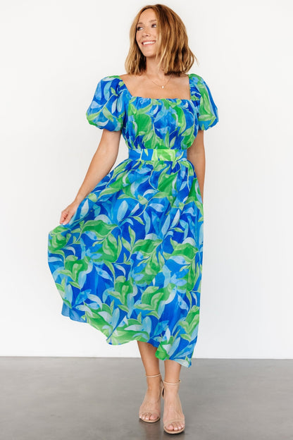 Catalina Midi Dress | Blue + Green - Baltic Born