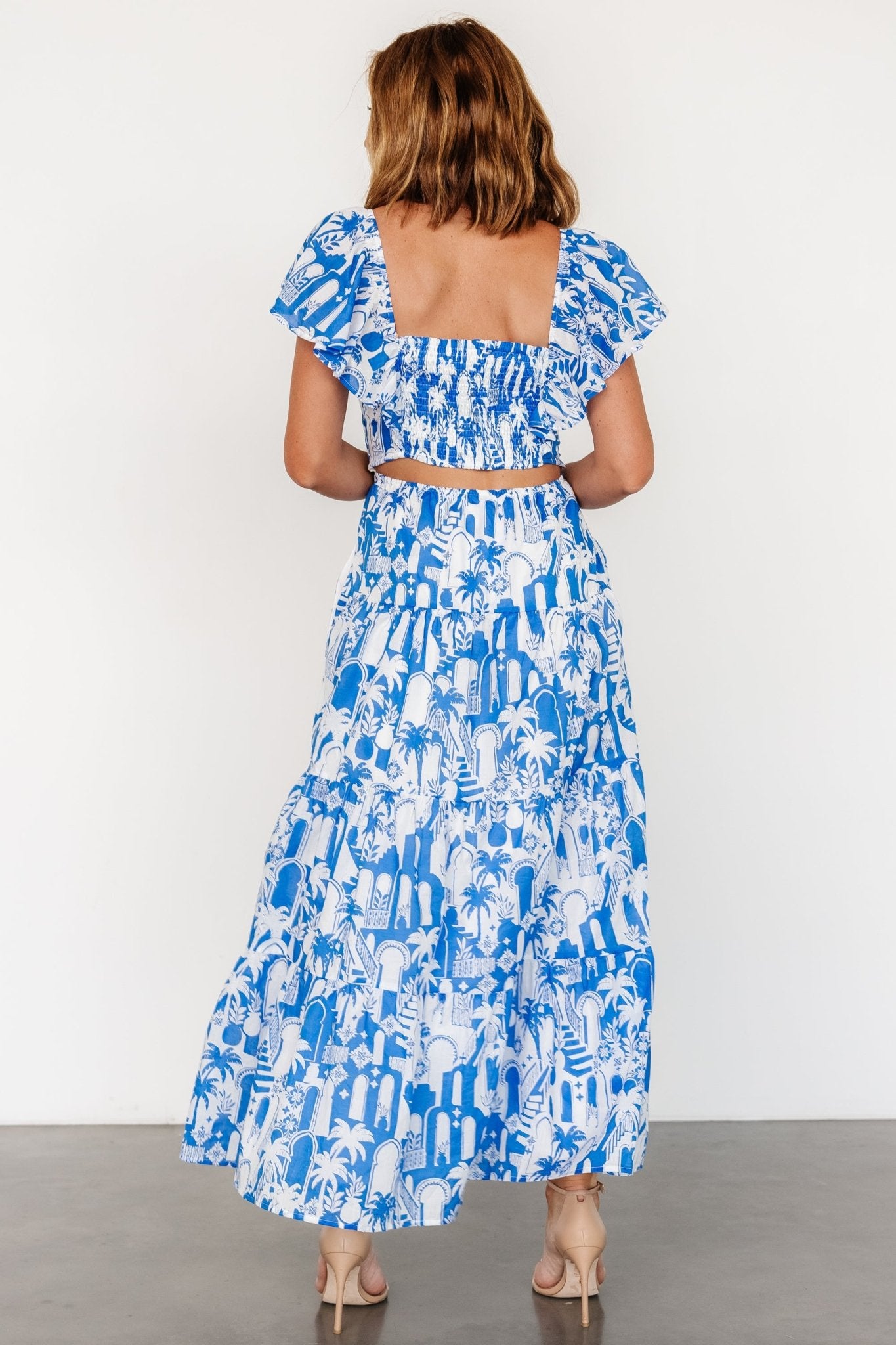 Catira Maxi Dress | Blue + White - Baltic Born