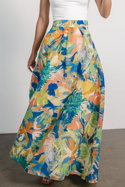 Cayman Maxi Skirt | Blue Multi - Baltic Born