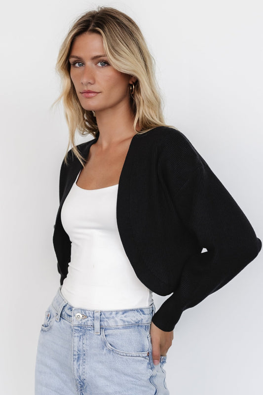 Cecil Open Cardigan | Black - Baltic Born