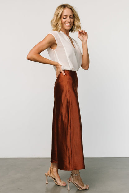 Celeste Satin Midi Skirt | Spice - Baltic Born