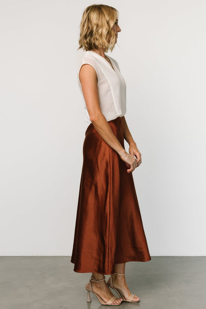 Celeste Satin Midi Skirt | Spice - Baltic Born