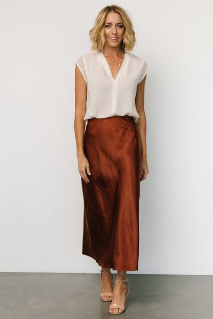 Celeste Satin Midi Skirt | Spice - Baltic Born