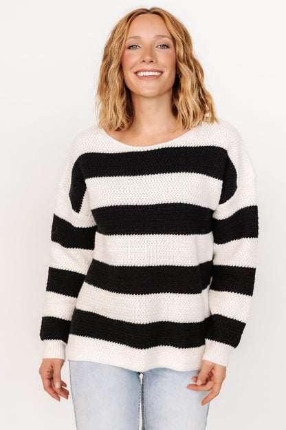 Cervinia Knit Sweater | Cream + Black - Baltic Born