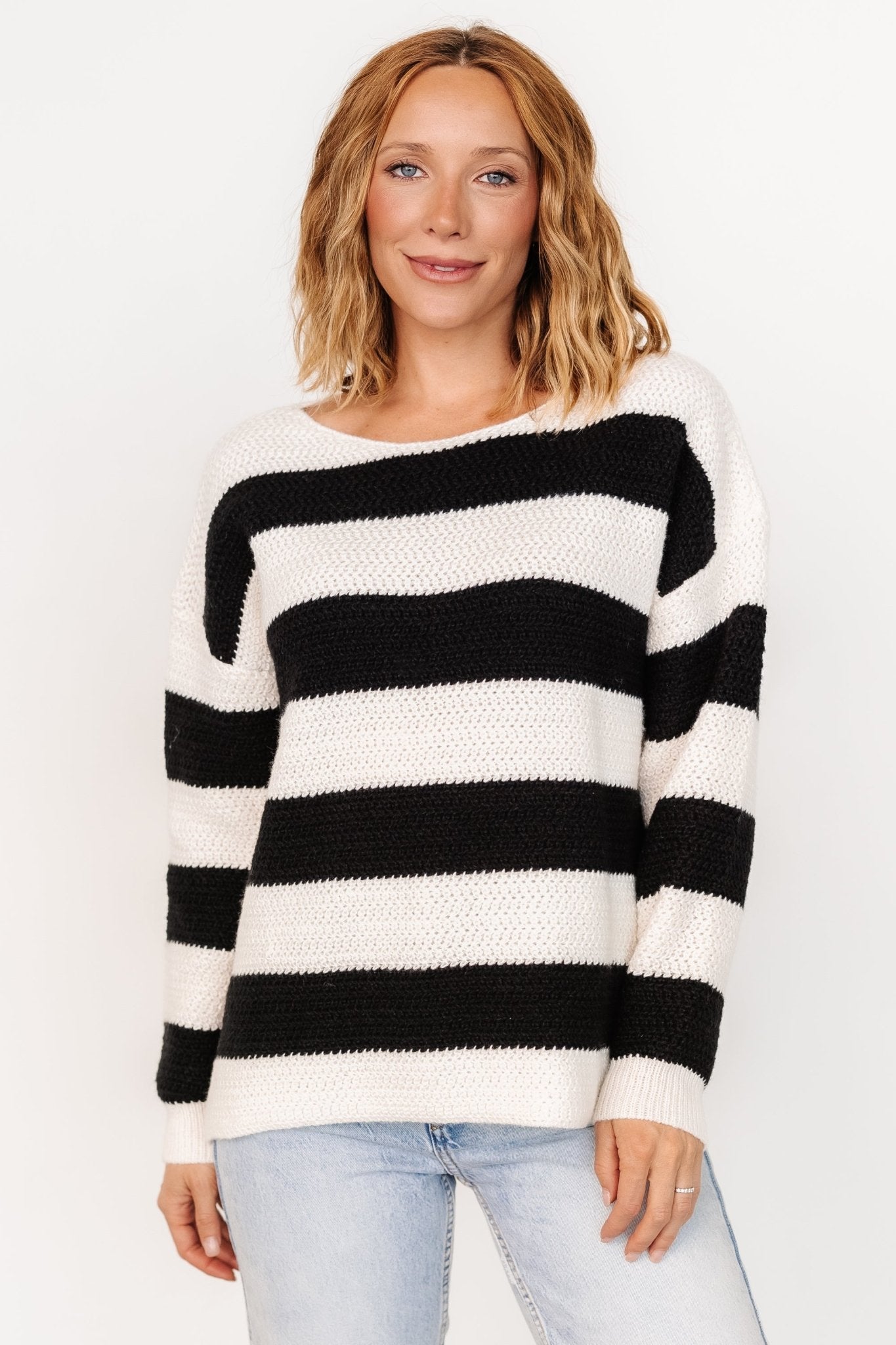 Cervinia Knit Sweater | Cream + Black - Baltic Born