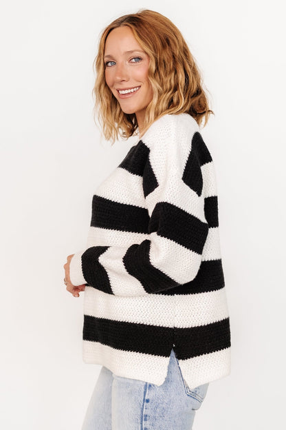 Cervinia Knit Sweater | Cream + Black - Baltic Born