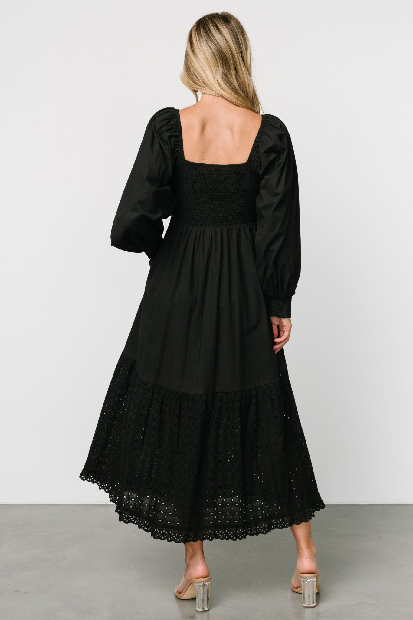 Chandler Eyelet Maxi Dress | Black - Baltic Born