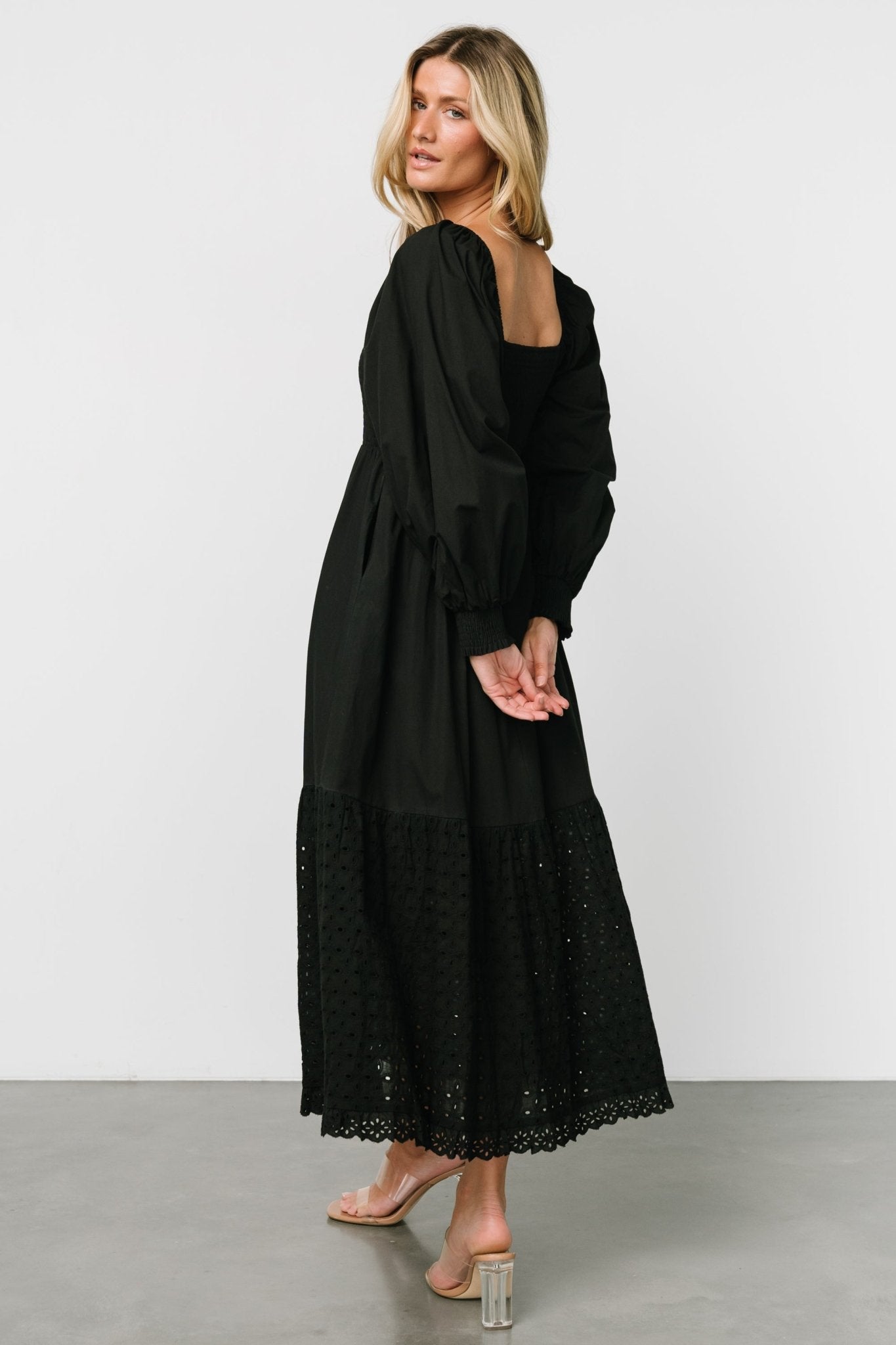 Chandler Eyelet Maxi Dress | Black - Baltic Born