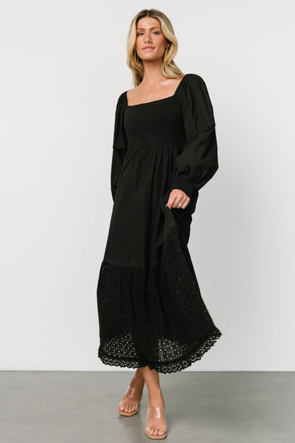 Chandler Eyelet Maxi Dress | Black - Baltic Born