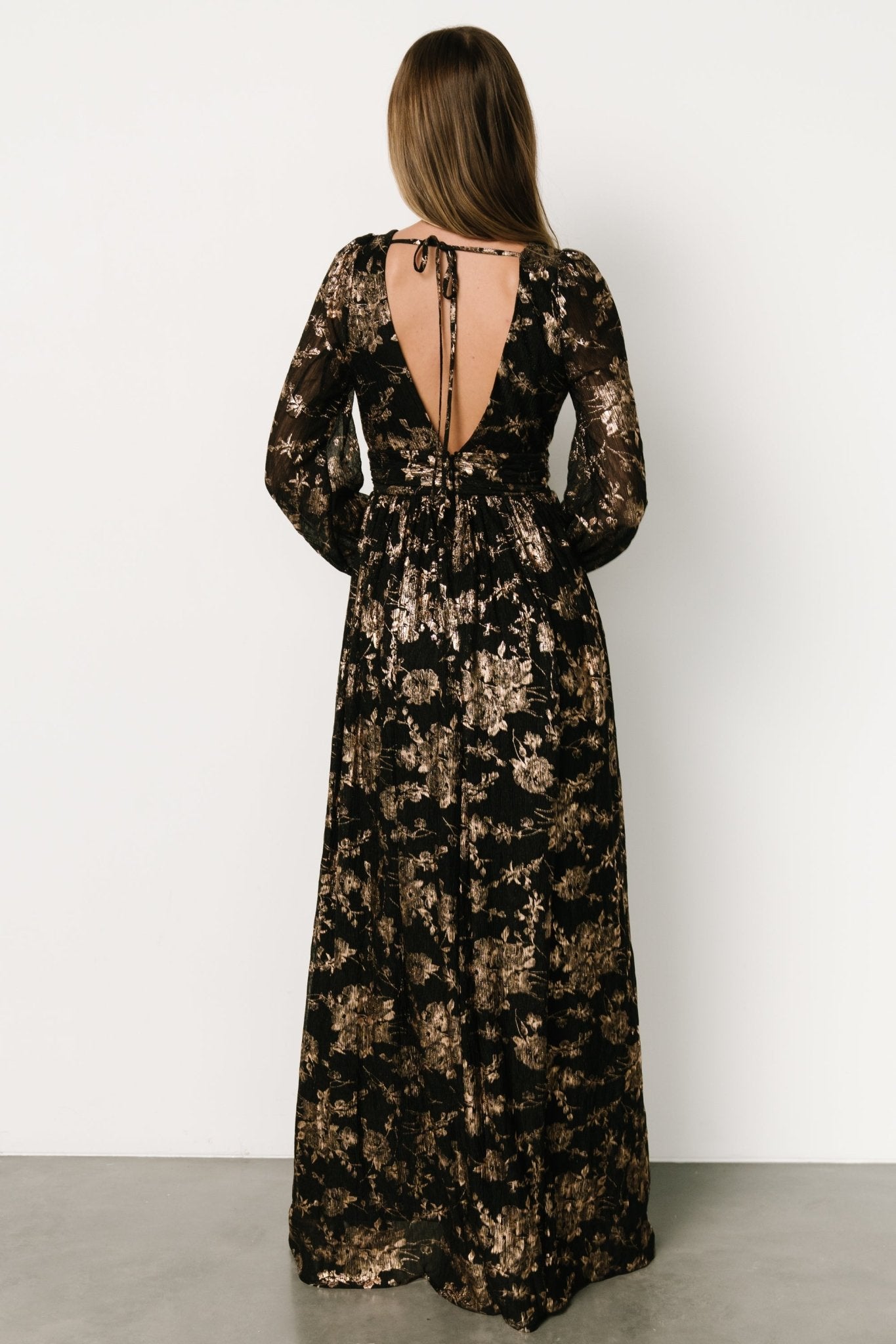 Charlene Maxi Dress | Black + Gold - Baltic Born