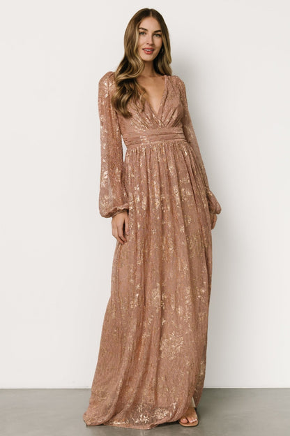 Charlene Maxi Dress | Rose Gold - Baltic Born