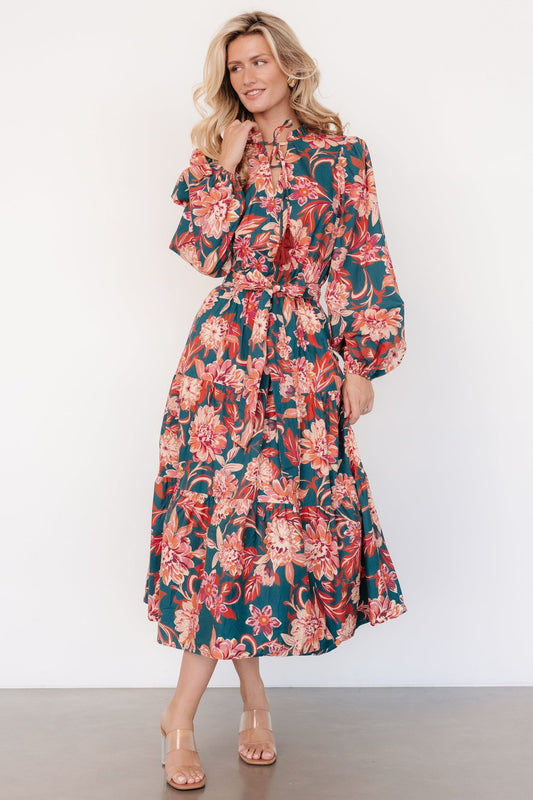 Charleston Dress | Jade Multi Floral - Baltic Born