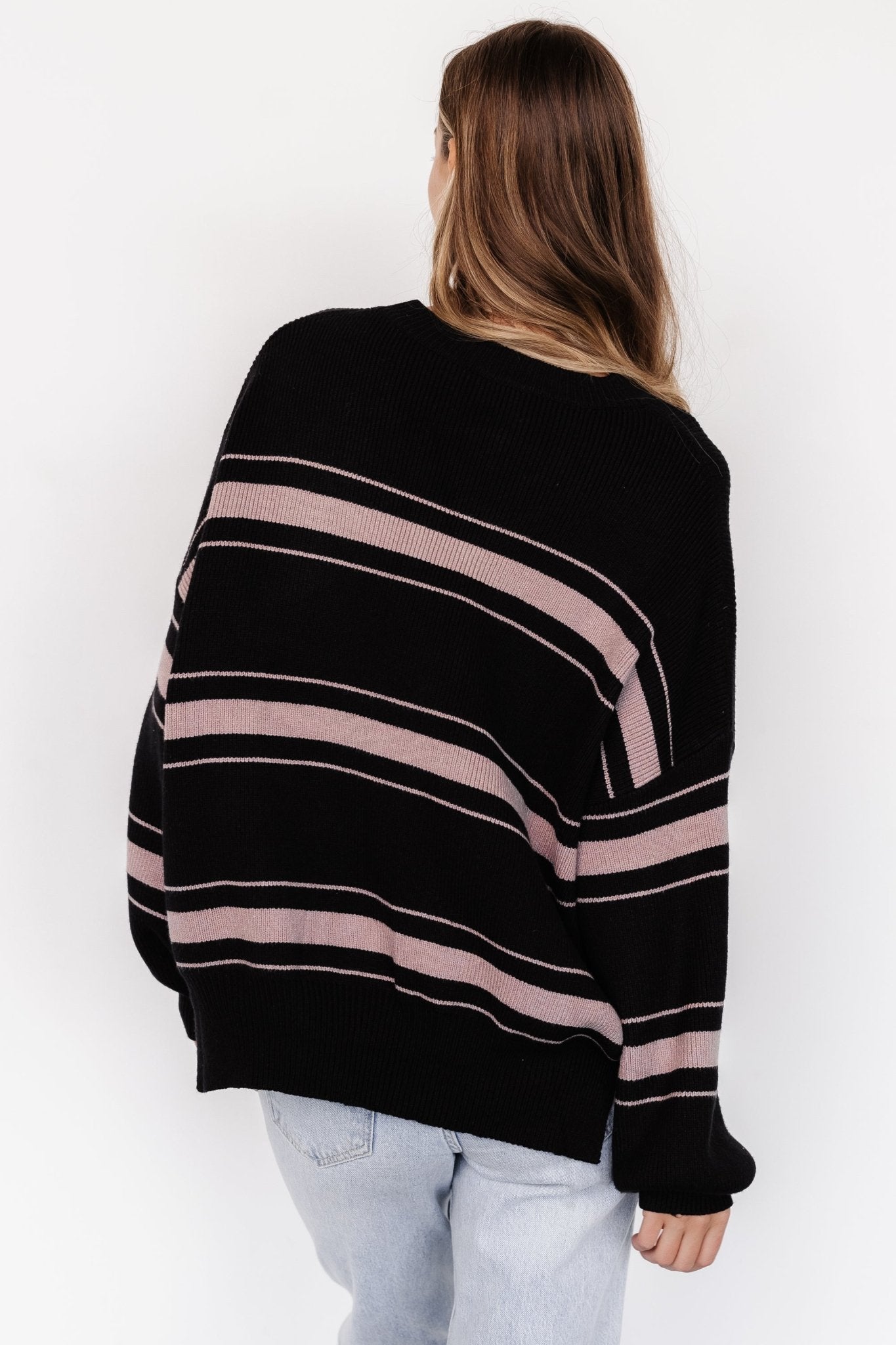 Charlie Striped Sweater | Black - Baltic Born