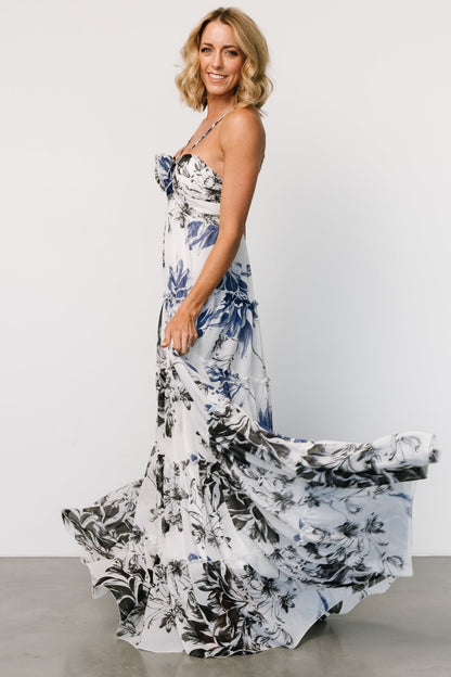 Charmaine Maxi Dress | Navy + Black Floral - Baltic Born