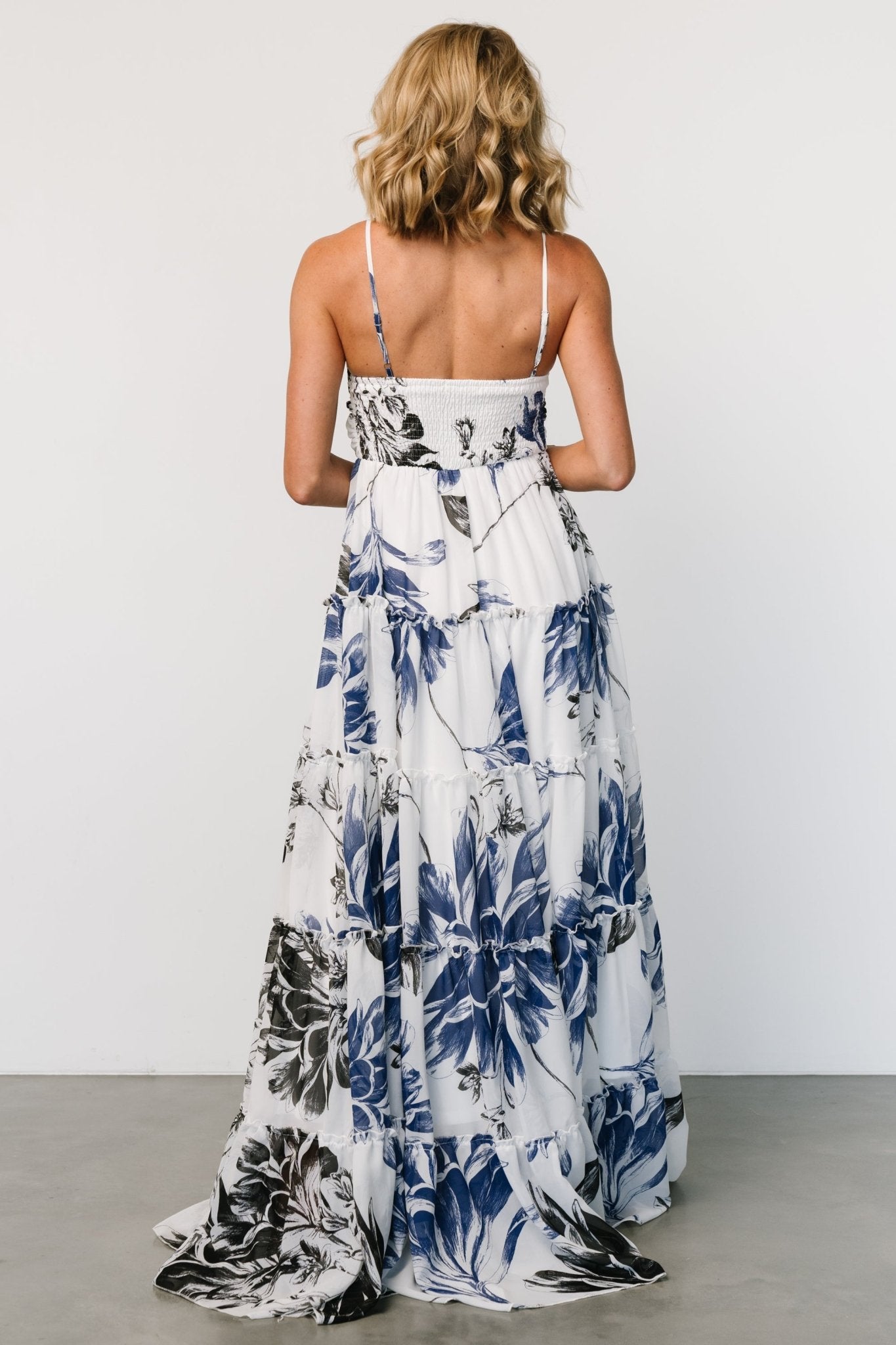 Charmaine Maxi Dress | Navy + Black Floral - Baltic Born