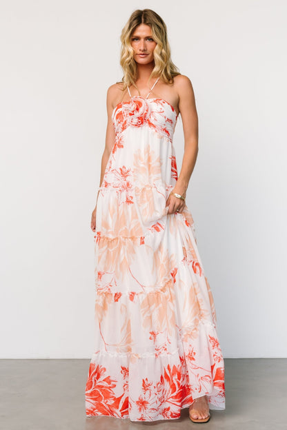 Charmaine Maxi Dress | Red + Natural Floral - Baltic Born